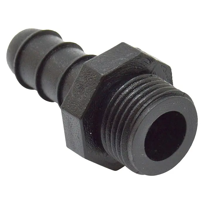 Conector para manguera goteo Macho - ½″, 16 mm, Plástico