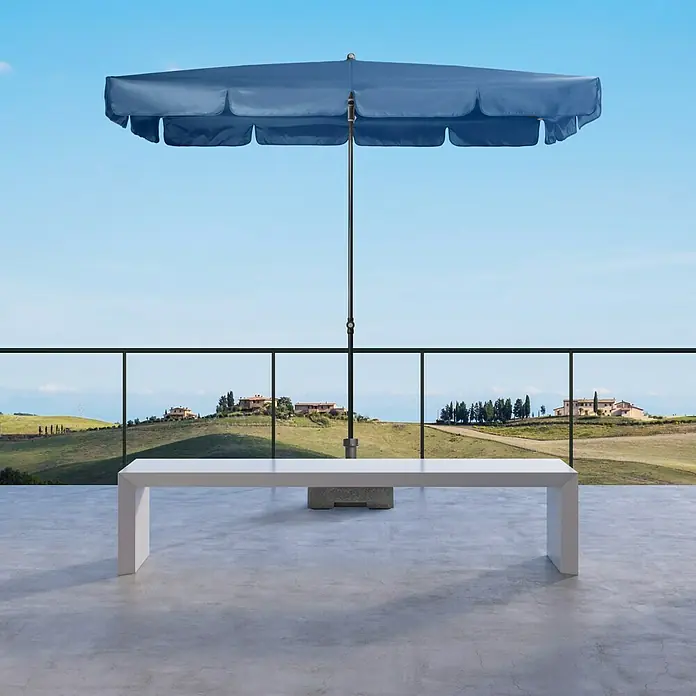Doppler Sonnenschirm Sunline Waterproof III - Blau, Dunkelblau, 260 x 150 cm - Stimmungsaufnahme