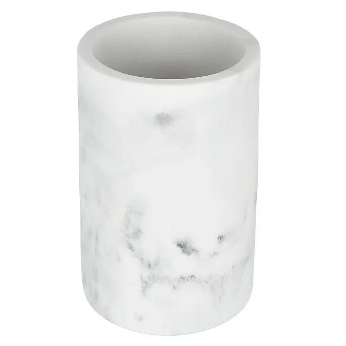 Camargue Zahnputzbecher Marmel - Polyresin, Weiß