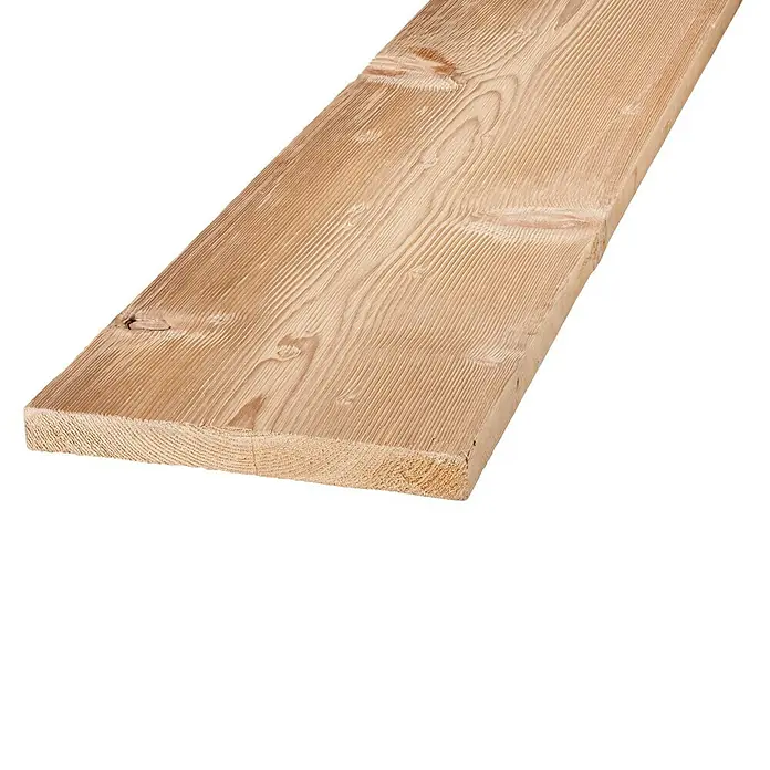 Massivholzbrett Tiroler Fichte - Fichte, 60 x 19,8 x 2,2 cm, Gebürstet - Linke Seitenansicht