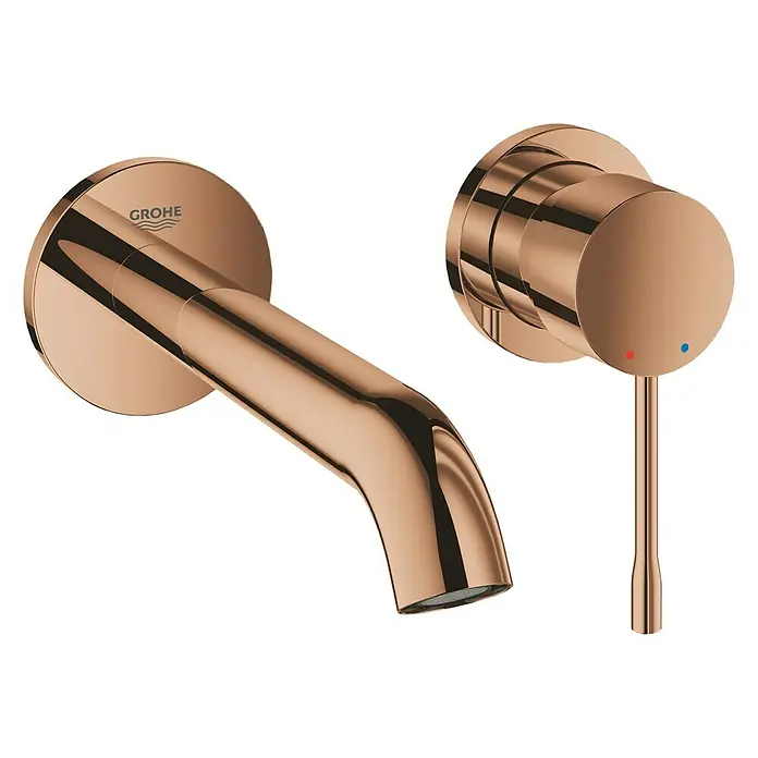 Grohe Essence Wand-Waschtischarmatur M - 2-Loch, Warm Sunset, Glänzend - Vorderansicht