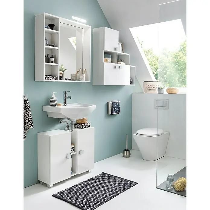Schildmeyer Edia Regal - 82 x 21 x 80 cm, Weiß - Stimmungsaufnahme