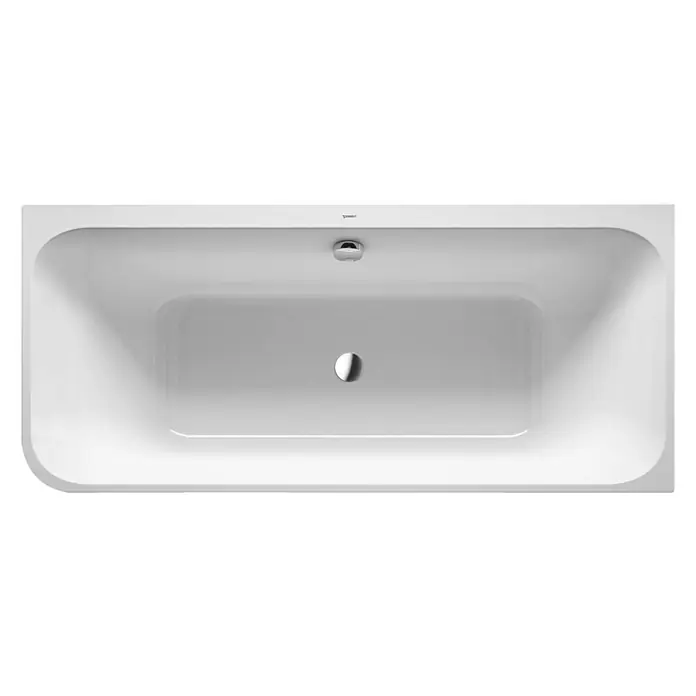 Duravit Happy D.2 Badewanne - 180 x 80 cm, Raumecke Rechts, Sanitäracryl, Weiß - Vorderansicht
