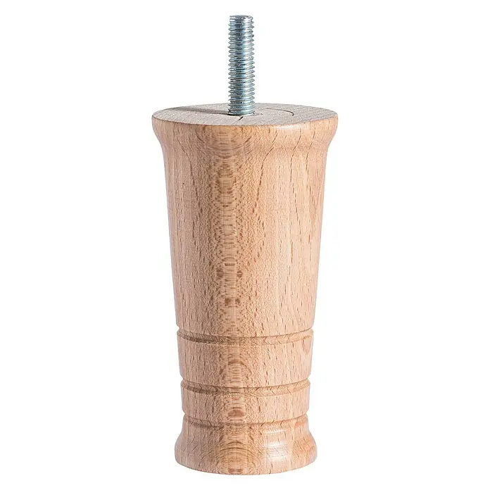 Möbelfuß Merida - Ø x L: 53 x 100 mm, M8, Holz, Oberfläche: Lackiert, Traglast: 50 kg