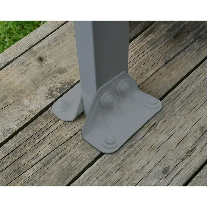 Terrassenüberdachung Tuscany LED - Tiefe: 3 m, B x H: 5,46 x 2,1 m, Silbergrau - Detailaufnahme