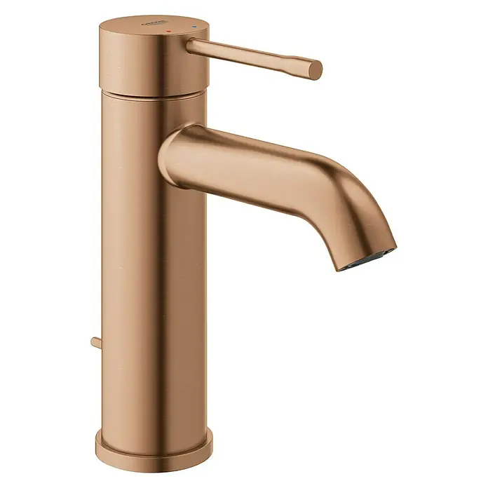 Grohe Essence New Waschtischarmatur S-Size - Mit Zugstange, Warm Sunset - Rechte Seitenansicht