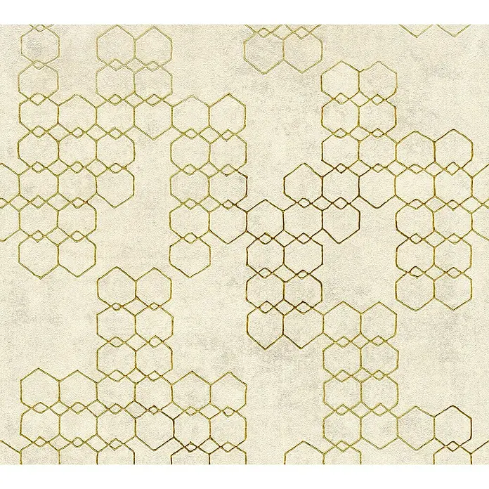 AS Creation New Walls Vliestapete Grafik - Creme/Gold, Grafisch, 10,05 x 0,53 m - Detailaufnahme