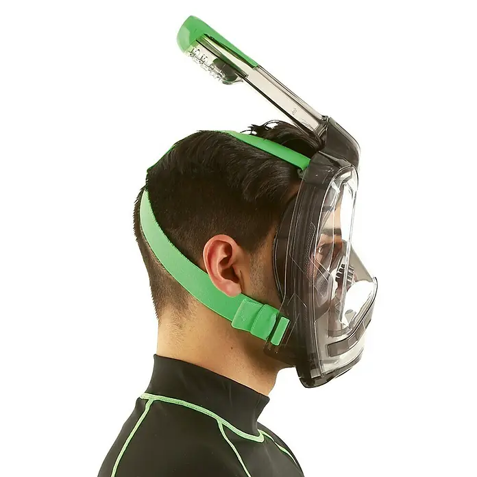Seac Sub Máscara de Snorkel Magica - S/M, Policarbonato, Negro/lima