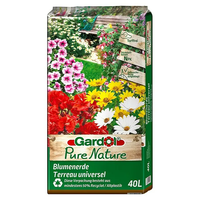 Gardol Pure Nature Zemlja za cvijeće - 40 l, Bez treseta