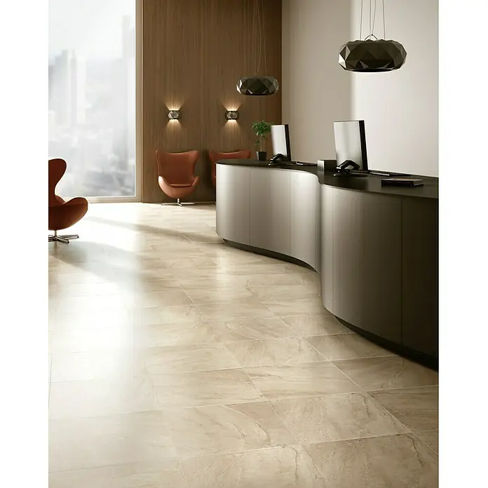 Feinsteinzeugfliese Jasper Lux - 60 x 60 cm, Beige, Glänzend