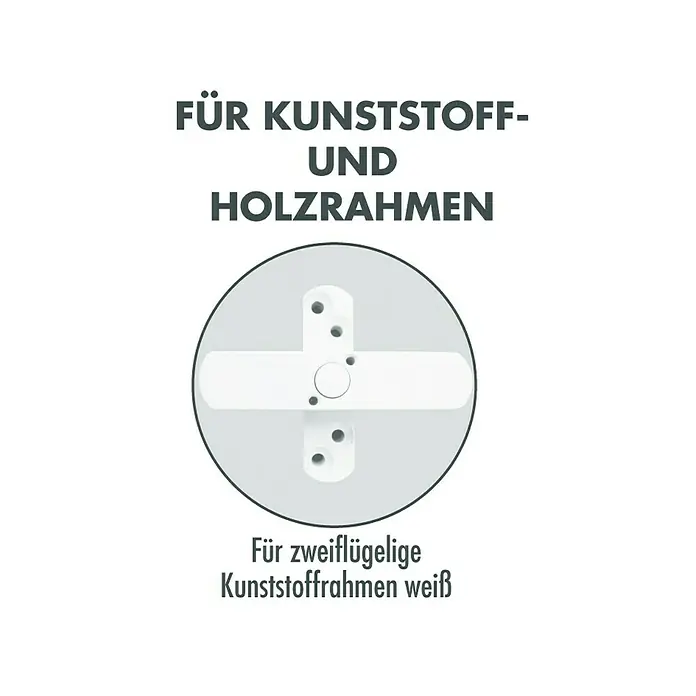 Bever Fenstersicherung Stuco Safe S21 - Zweiflügelig, Weiß - Vorderansicht
