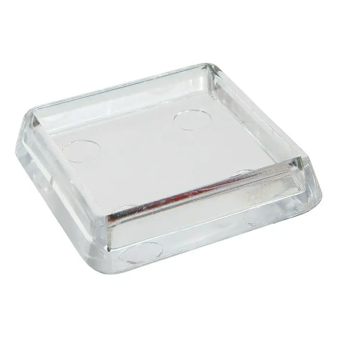 Stabilit Podloška za namještaj - 50 x 50 mm, Uticanje, 4 kom, Prozirno - Pogled odozgo