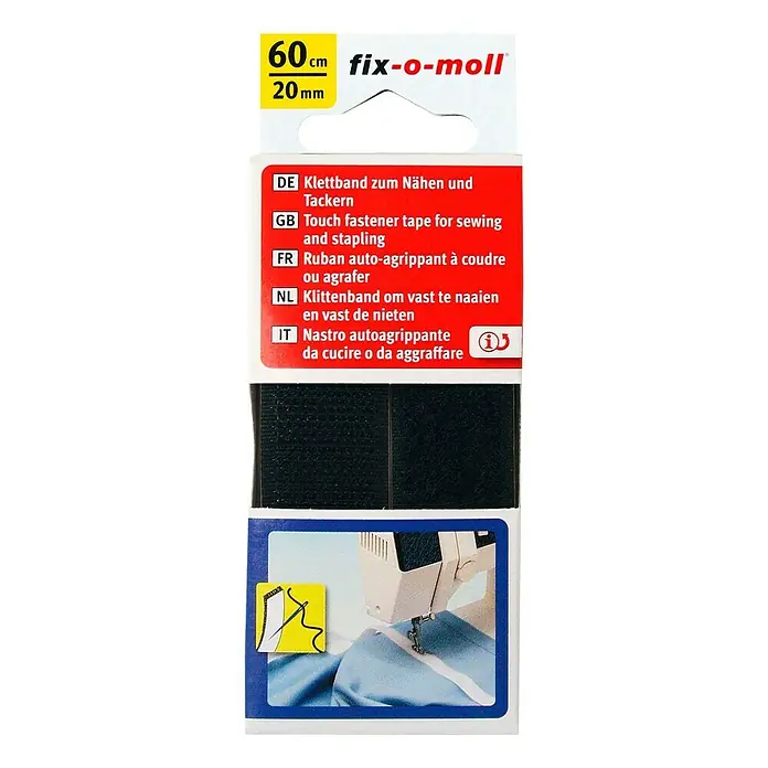 Fix-o-moll Višenamjenska traka - 60 cm x 20 mm, Crne boje - Pogled odozgo