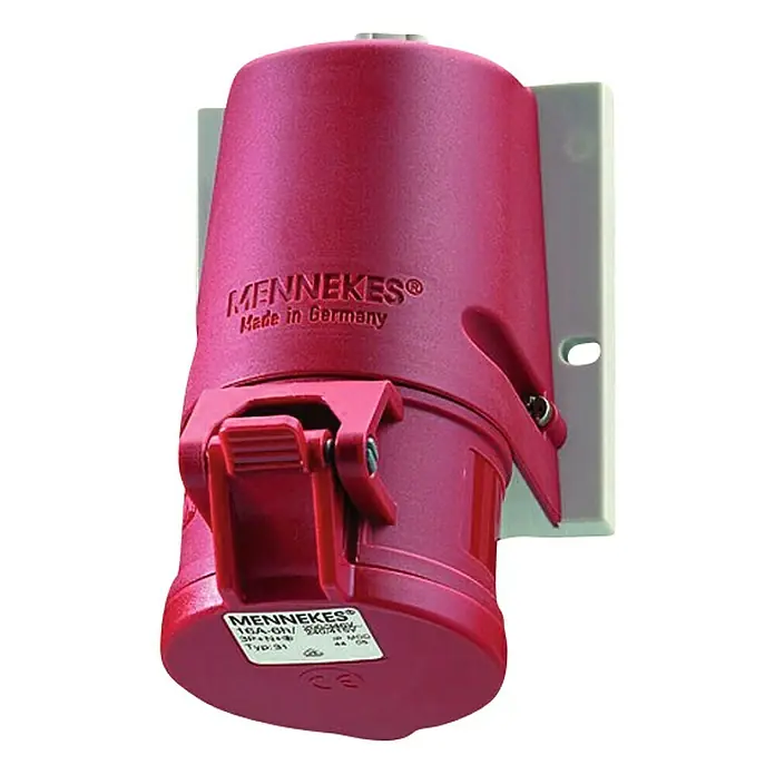 Mennekes CEE-Wandsteckdose - 32 A, 400 V, 5-polig, IP44 - Vorderansicht