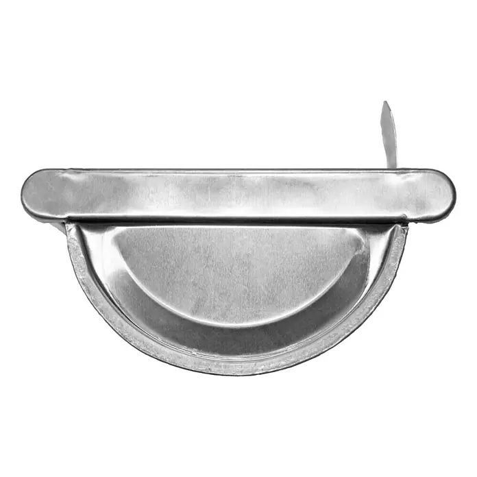 Sarei Rinnenendstück - Nennweite: 125 mm, Ausführung: Rechts, Aluminium - Vorderansicht