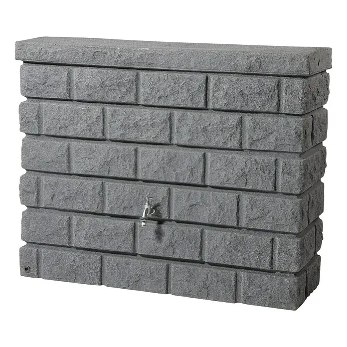 Garantia Exklusive Line Wandtank Rocky - Darkgranite, 400 l - Linke Seitenansicht