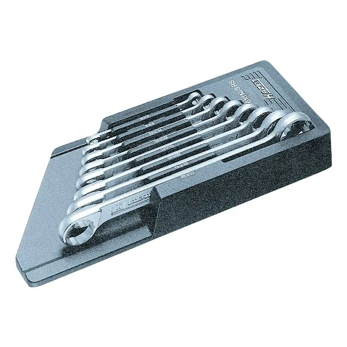 Hazet Doppelringschlüssel-Satz 610N/8RS - 8 -tlg., Schlüsselweite: 6 - 22 mm - Vorderansicht
