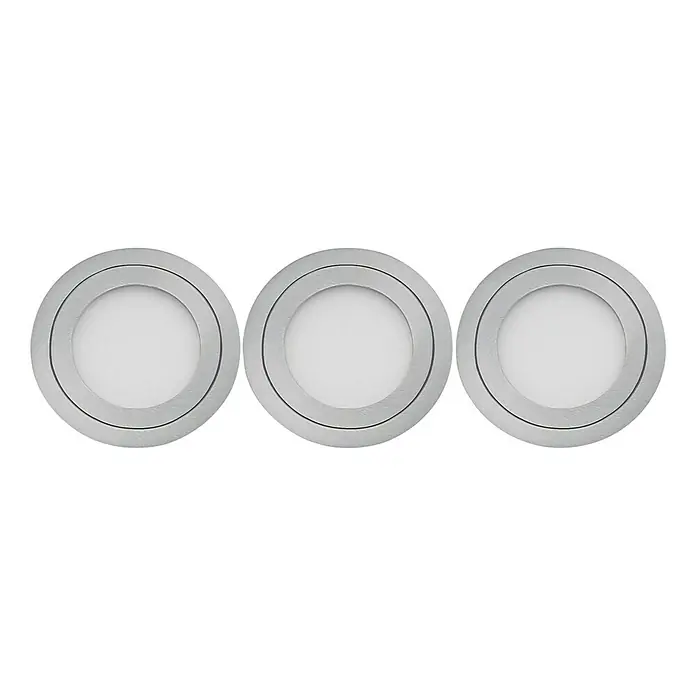 Tween Light Set de focos LED empotrables - 9 W, Níquel mate, Blanco cálido