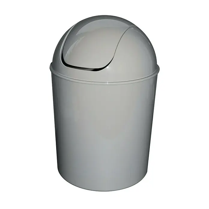 Kanta za otpad Ice Cream - 5 l, Sive boje, Okrugli oblik, Plastika