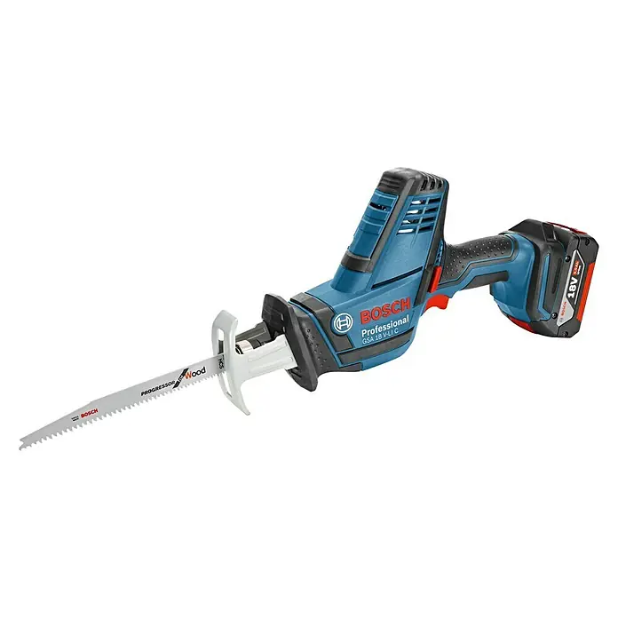 Bosch Professional Maschinen-Set 5 Tool Kit 18 Volt GSR/GST/GWS/GKS/GSA - 18 V, 3 Akkus, 4 Ah, 5 -tlg. - Linke Seitenansicht