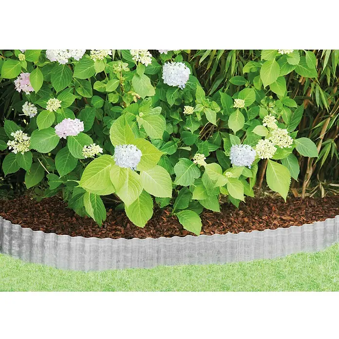Bellissa Rasenkante Welle - 500 x 14 cm, Metall, Verzinkt - Stimmungsaufnahme
