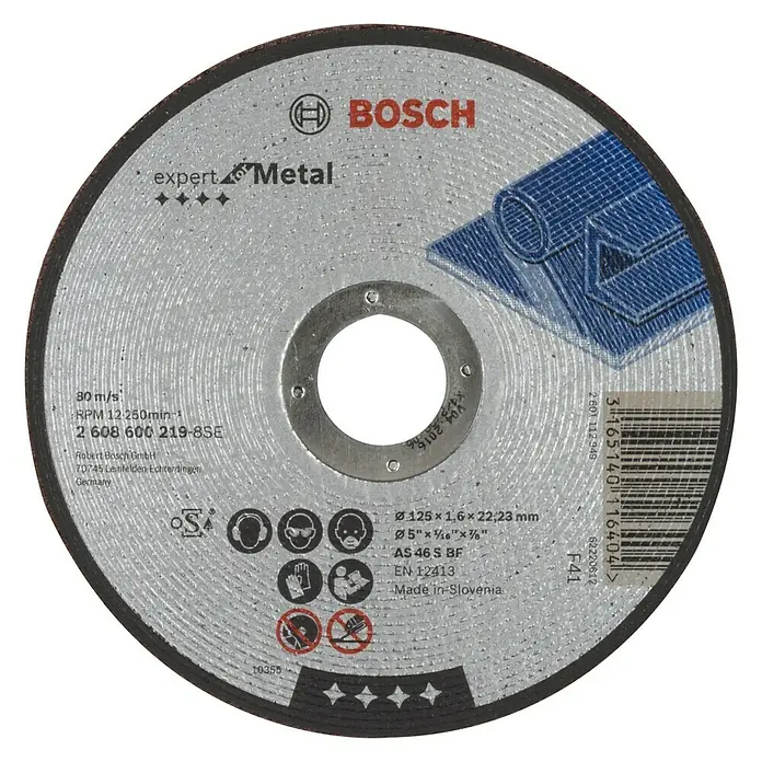 Bosch Professional Rezni disk Standard for Metal - Promjer rezne ploče: 125 mm, Prikladno za: Metal - Pogled sprijeda
