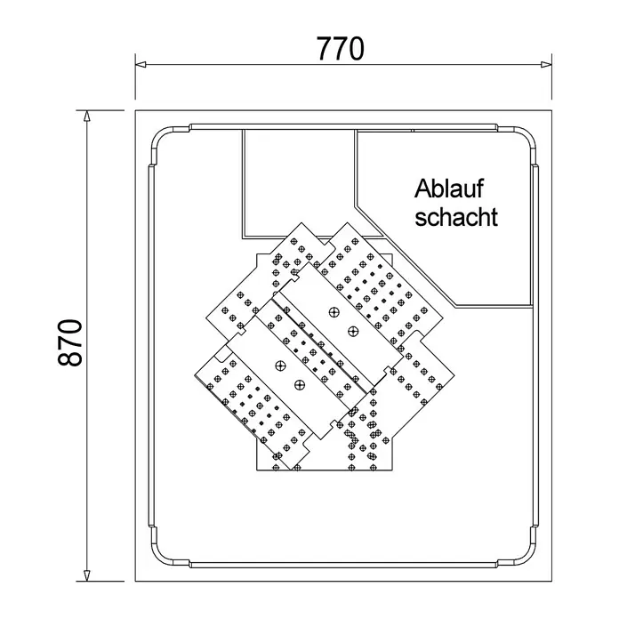 Ottofond Duschwannenträger Manila - 87 x 77 cm, Expandiertes Polystyrol, Weiß - Ansicht von oben