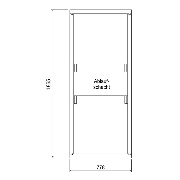 Ottofond Badewannenträger Santos Duo - Passend für: Badewanne Santos Duo 190 x 80 cm - Ansicht von oben