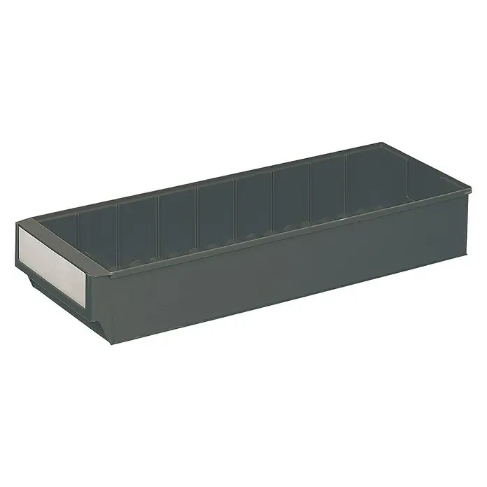 Lockweiler Sichtlagerkasten LB 500 D - 500 x 183 x 81 mm, Eisengrau - Vorderansicht