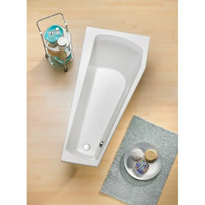 Ottofond Badewanne Bari Mod. A - Rechtsseitig, 160 x 75 cm, Sanitäracryl, Weiß - Ansicht von oben