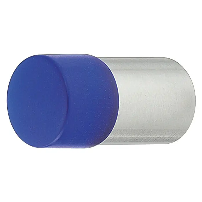Pomo para muebles - Ø x Al: 15 x 27 mm, Otros, Plateado/Azul - Vista frontal