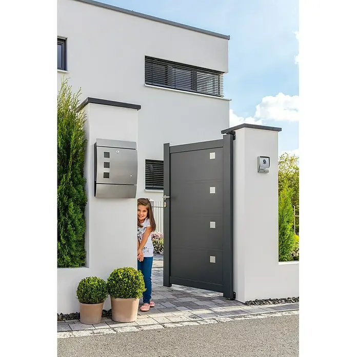 Gardengate Gartentor BH15 - 1 x 1,8 m, Anthrazit, Aluminium