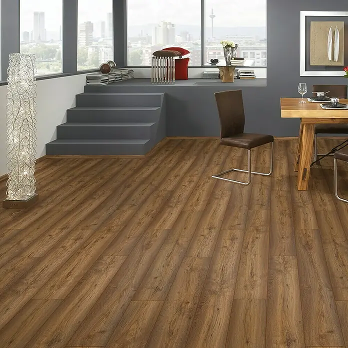 LOGOCLIC Vinto Laminat Eiche Bergamo - 1.285 x 192 x 8 mm, Rustikalni pod - Živopisni prikaz
