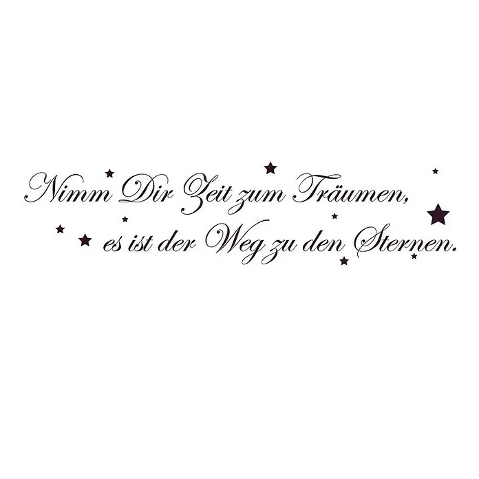 Wandtattoo - Nimm dir Zeit zum Träumen …, Aubergine, 118 x 26 cm - Vorderansicht