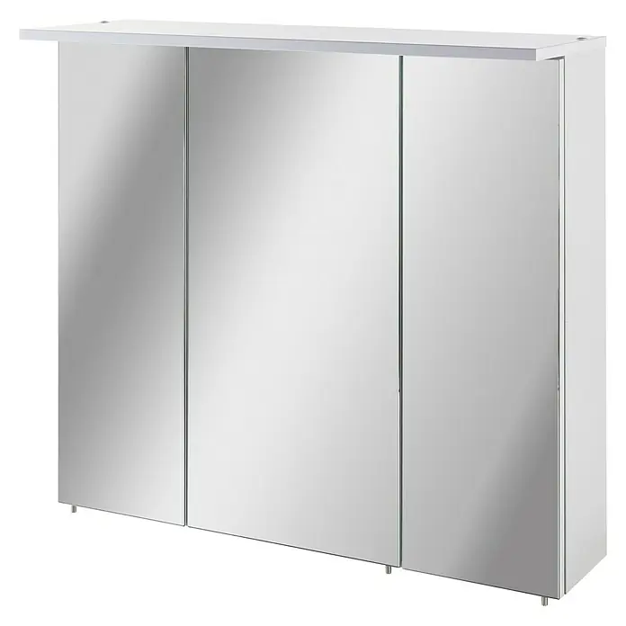 Schildmeyer Sunny LED-Spiegelschrank - B x H: 70 x 72,3 cm, Mit Beleuchtung, Spanplatte, Weiß