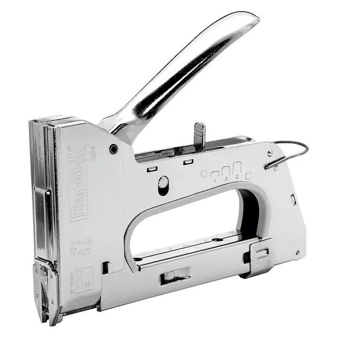Rapid Kabeltacker R36E - Nietdiepte: 10 - 14 mm, Geschikt voor: Kabelkrammen type 7, Mechanisch - Zijaanzicht links