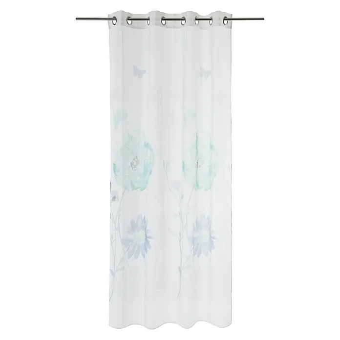 Expo Ambiente Ösenschal Anna - 135 x 245 cm, 100 % Polyester, Weiß/Blau