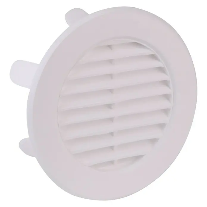 Air-Circle Okrugla ventilacijska rešetka - Ugradbene dimenzije: 88 mm, Bijele boje - Pogled sprijeda