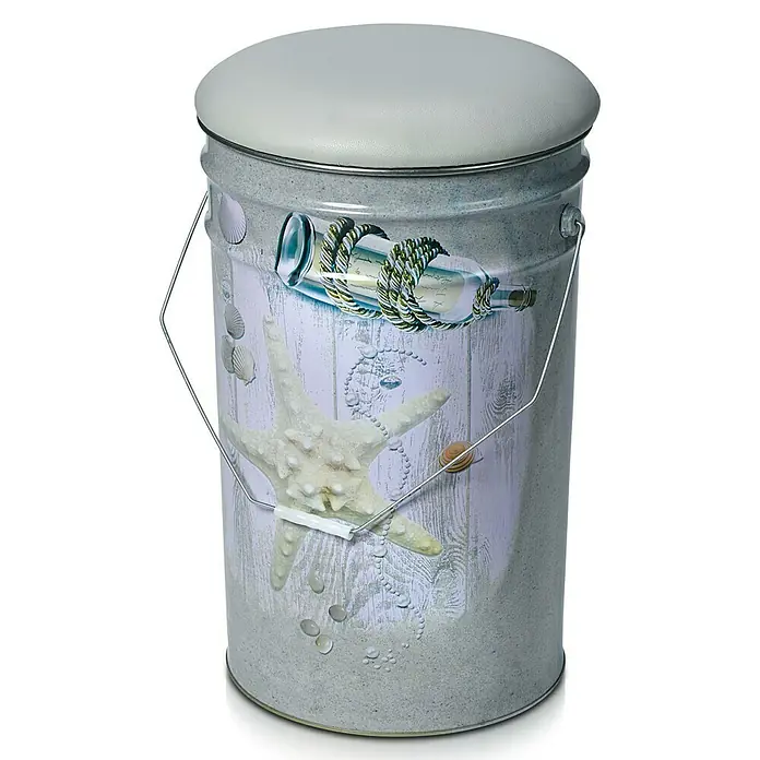 Venus Cubo para la ropa sucia Sealife - Ø x Al: 35 x 60 cm, Gris