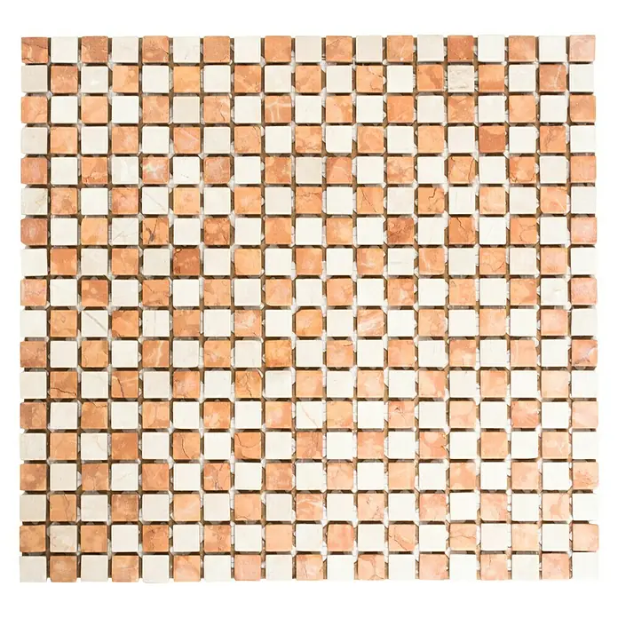 Mosaikfliese Quadrat MOS 15/1513R - 30,5 x 32,2 cm, Rot, Matt - Ansicht von oben