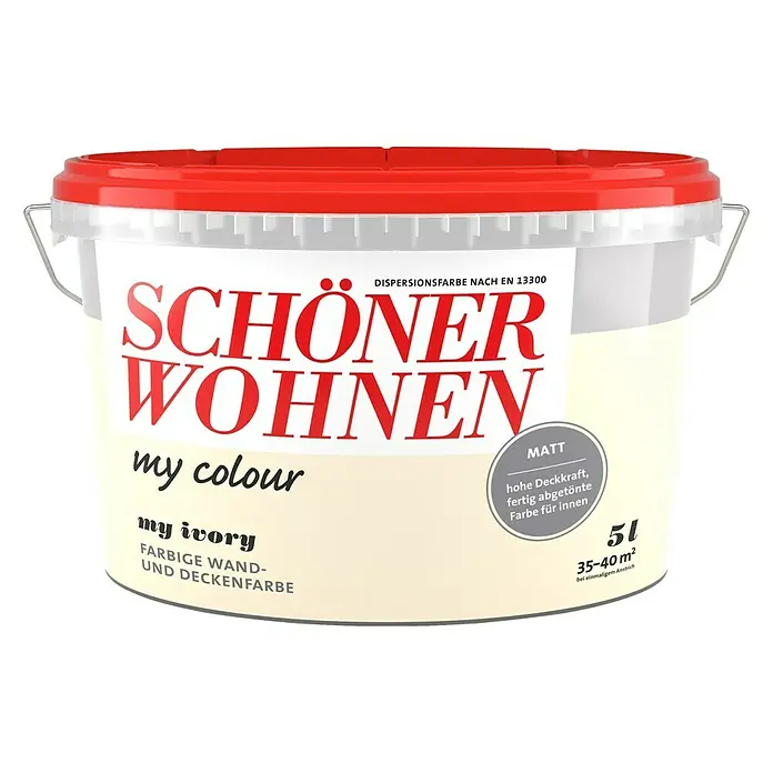 SCHÖNER WOHNEN-Farbe my colour Wandfarbe my colour - My Ivory, Matt, 5 l - Vorderansicht
