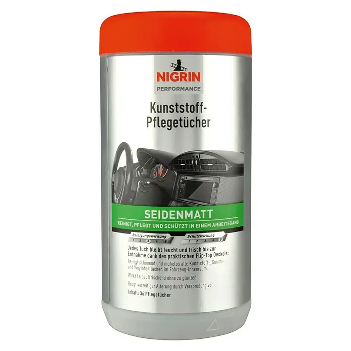 Nigrin Kunststoffpflegetücher - 36 Tücher, Seidenmatt