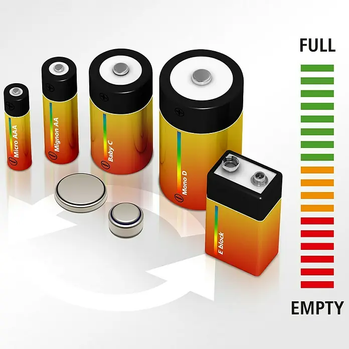 Laserliner Batterijtester Powercheck - Lc-display - Toepassingsvoorbeeld