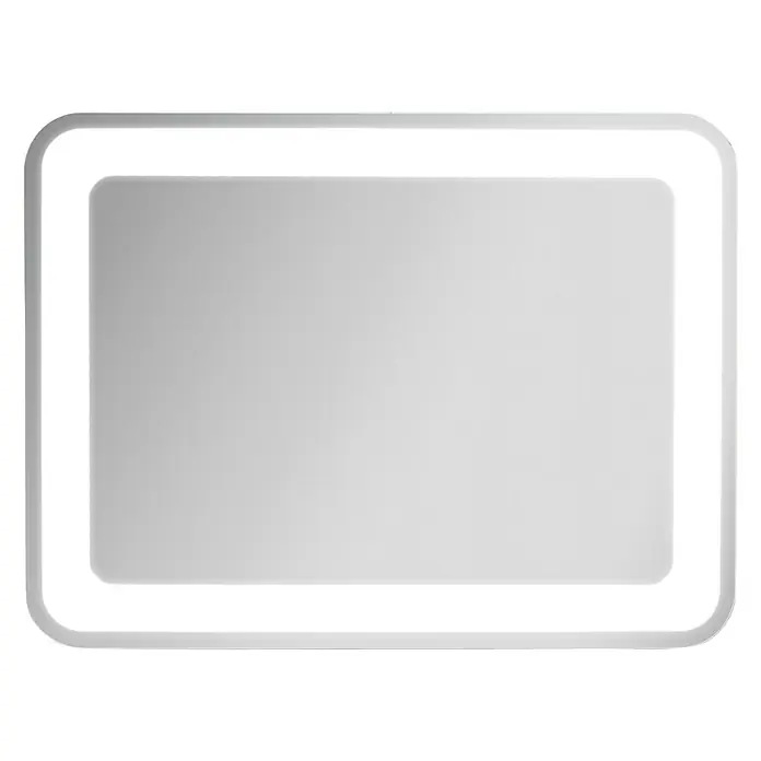 Camargue Stella Ogledalo s LED rasvjetom - 80 x 60 cm, Kontinuirano podešavanje temperature svjetla, Sa zaobljenim rubovima - Pogled sprijeda