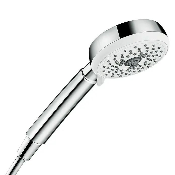 Hansgrohe Handbrause Crometta 100 Multi - Anzahl Funktionen: 3 Stk., Durchmesser: 10 cm, Chrom - Linke Seitenansicht