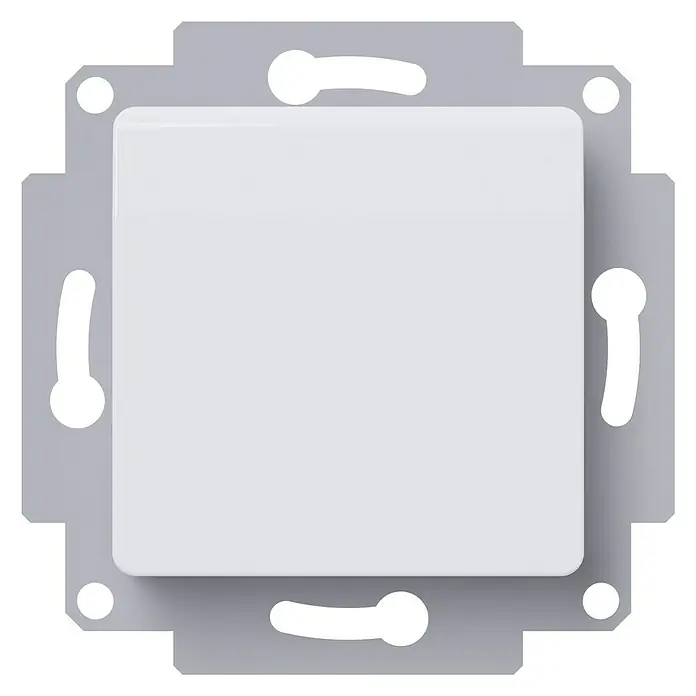 Voltomat ART Steckdose mit Deckel - Alpinweiß, 1-fach, Kunststoff, IP20, Unterputz - Vorderansicht