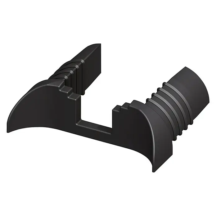 Kantoflex Coaxis Verbindungskappe - 16 x 5,3 mm, Passend für: Coaxis Säulenprofile - Linke Seitenansicht