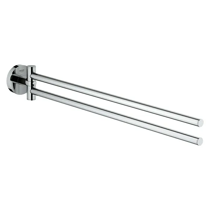 Grohe Essentials Handtuchhalter - 2-armig, Chrom, Glänzend - Vorderansicht