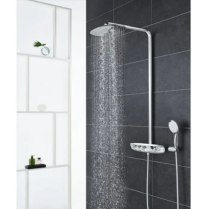 Grohe Duschsystem Rainshower SmartControl 360 - Mit Thermostatarmatur, Lochabstand: 100,6 cm, Anzahl Strahlarten: 3 Stk., Chrom