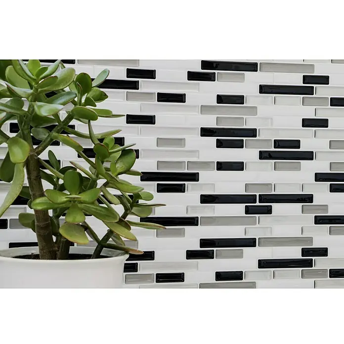 Selbstklebemosaik SVM 24034 - 4 Stk., 23,6 x 25,5 cm, Grau/Silber - Detailaufnahme